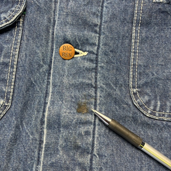 Vintage Wrangler Big Ben Denim Chore Jacket Men's Sz M/L - Picture 8 of 16